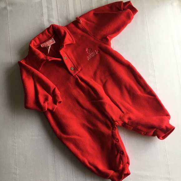 The Children's Place Other - The Children’s Place Tiny Sweats Red Romper